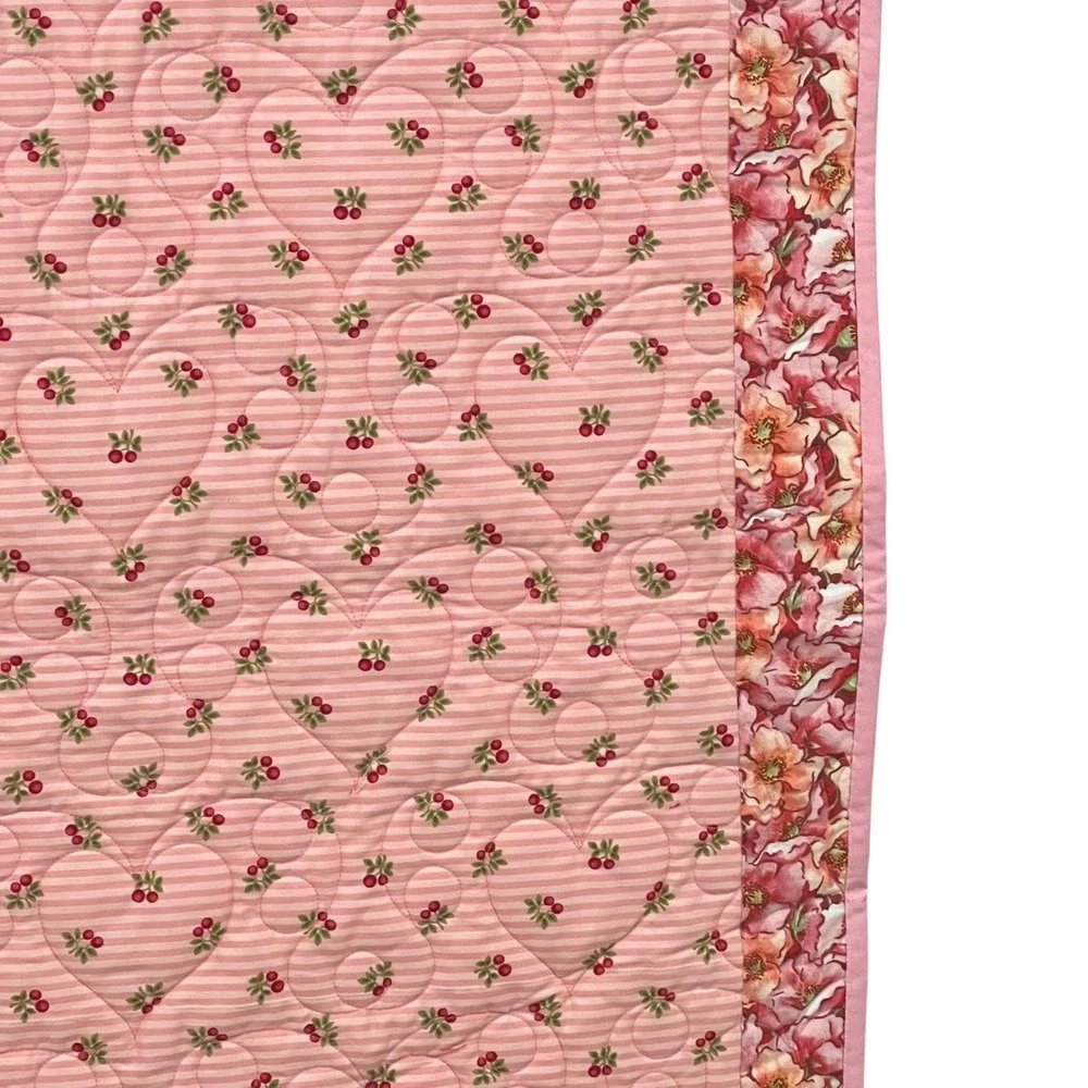 Whimsical Fairy Garden‎ Quilt 42x46 Cottagecore Throw Blanket, Porch, Wall Decor